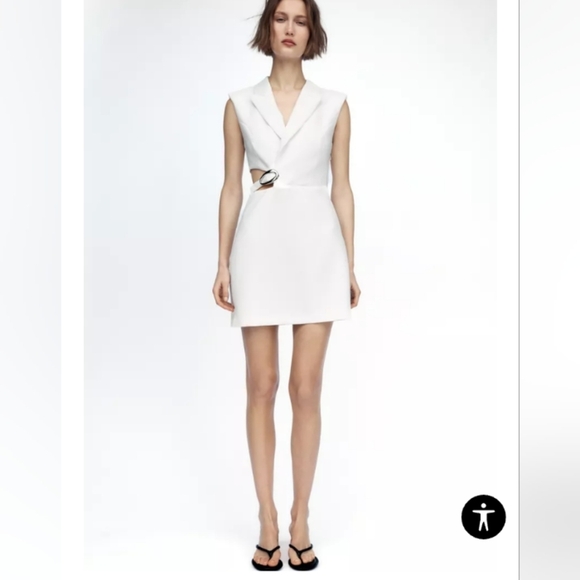 Zara Cut Out Buckle Mini Dress - Picture 1 of 10